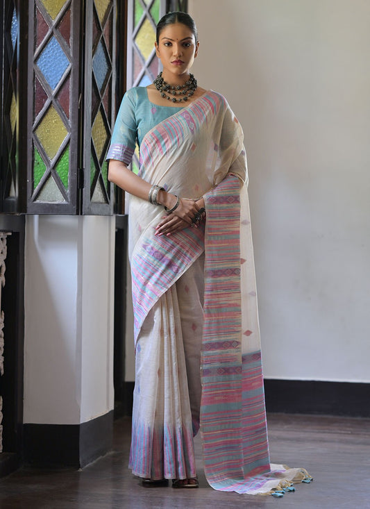 Classic Woven Cotton Saree - S6664