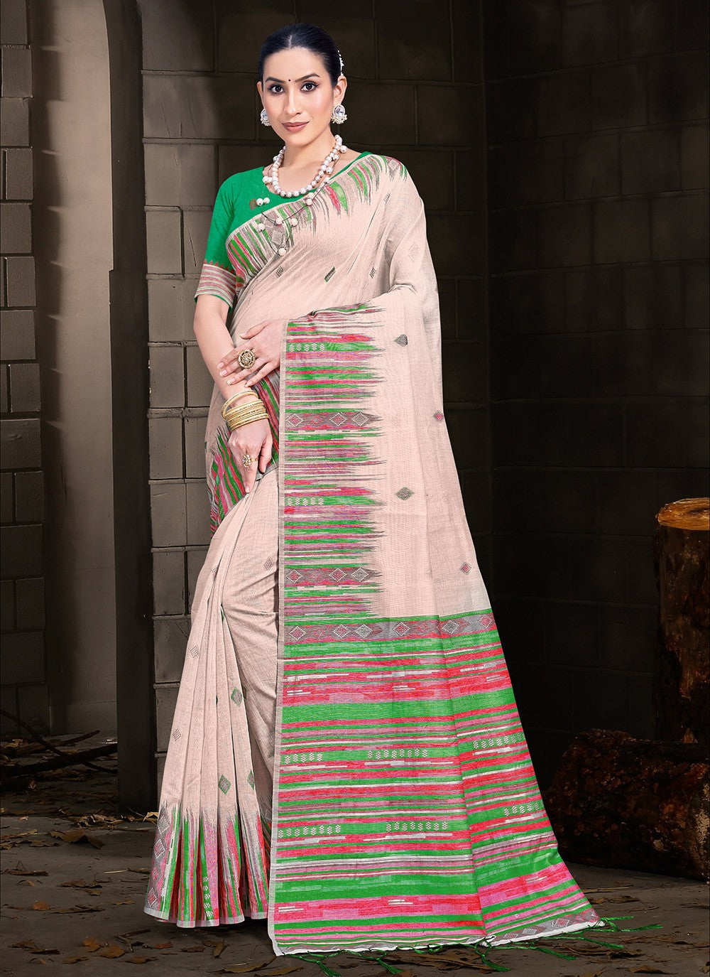 Classic Woven Cotton Saree - S7492