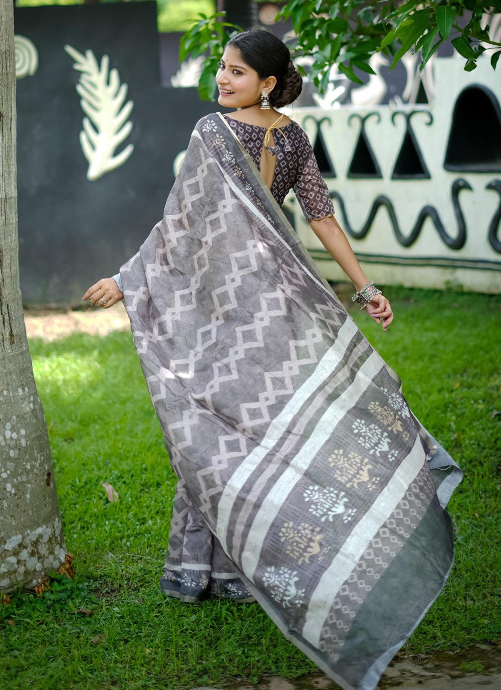 Woven Cotton Saree - S12042