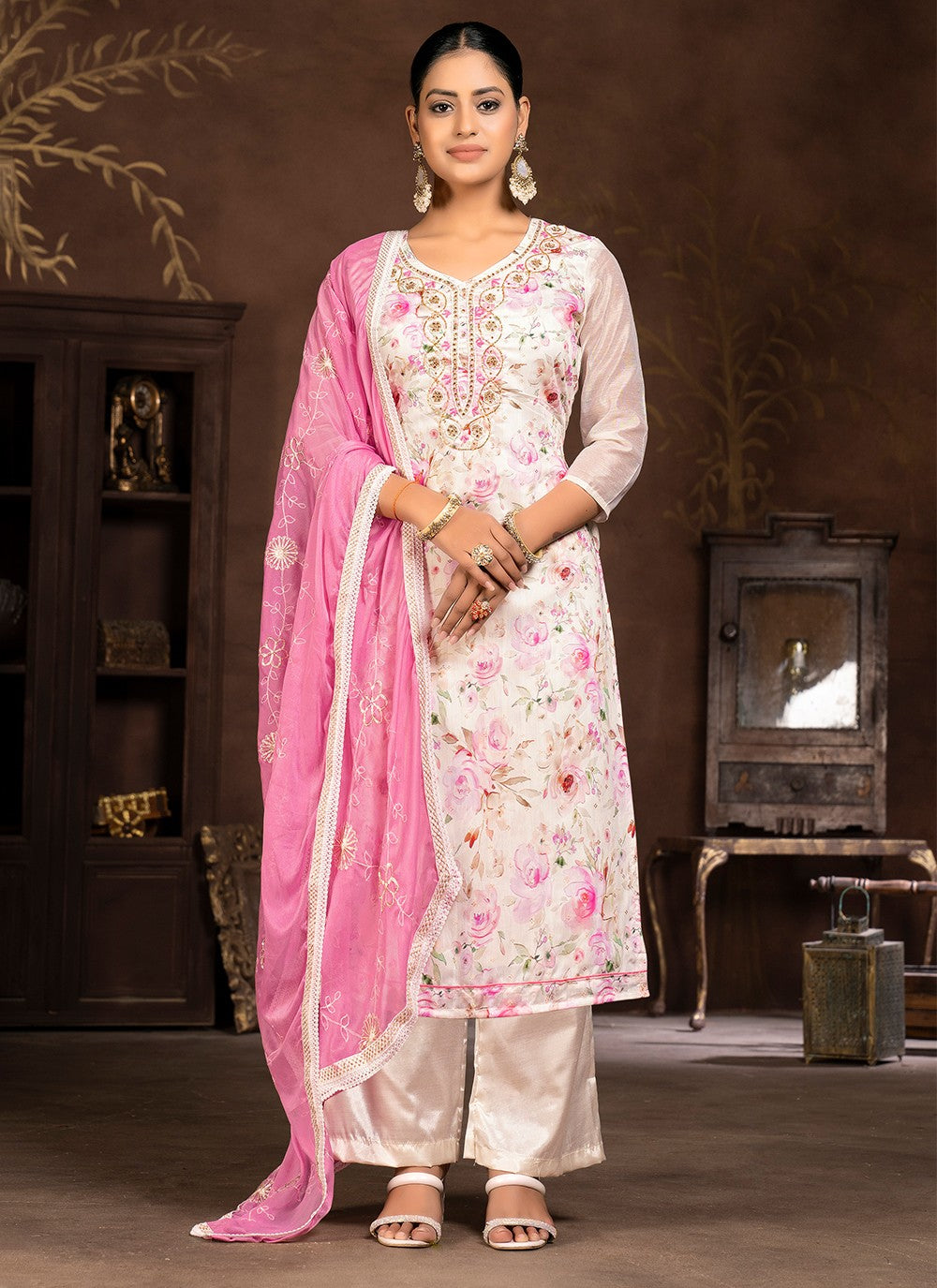 Organza Salwar Suit - T1978