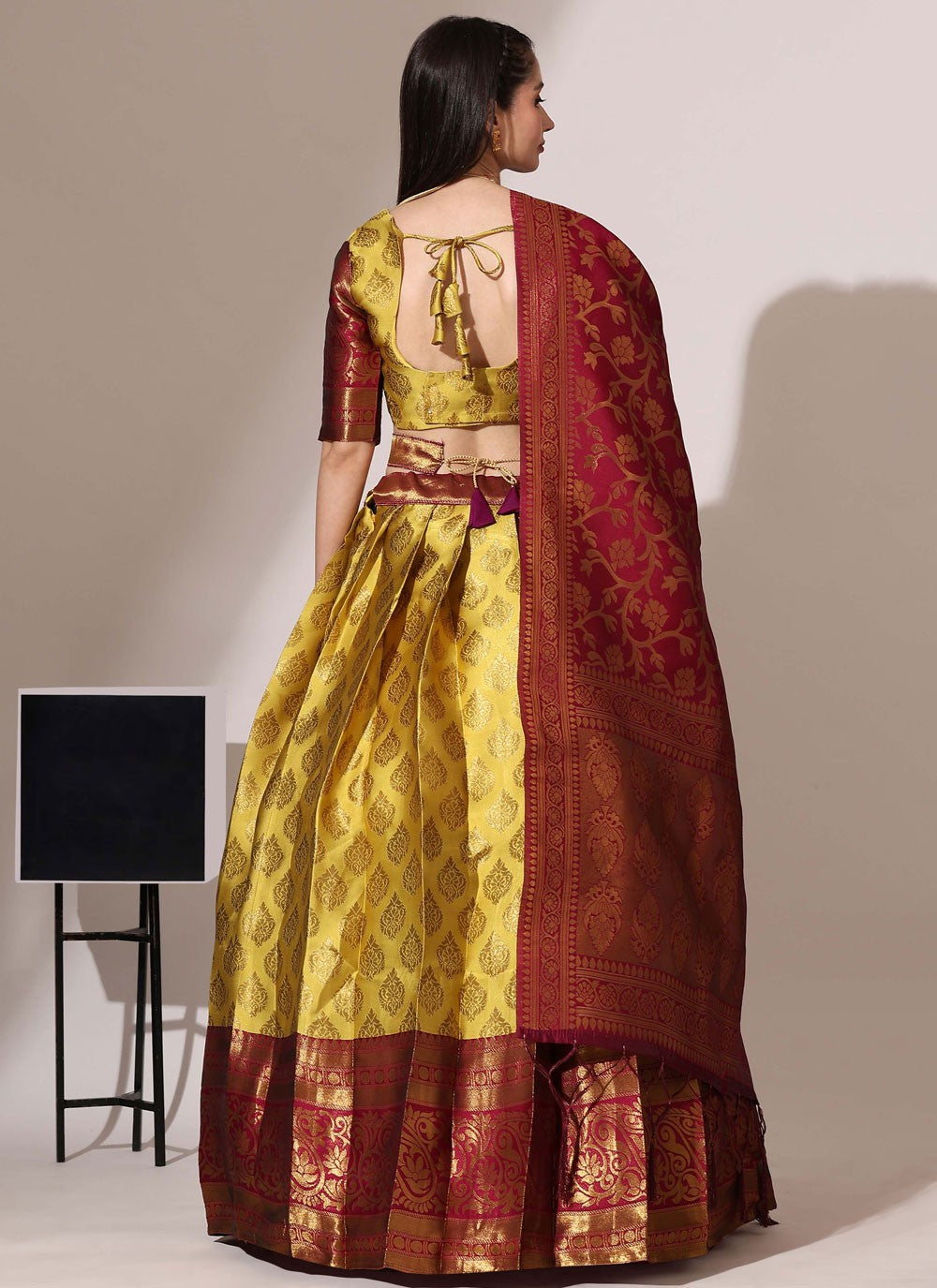 Woven Silk A - Line Lehenga - L2487