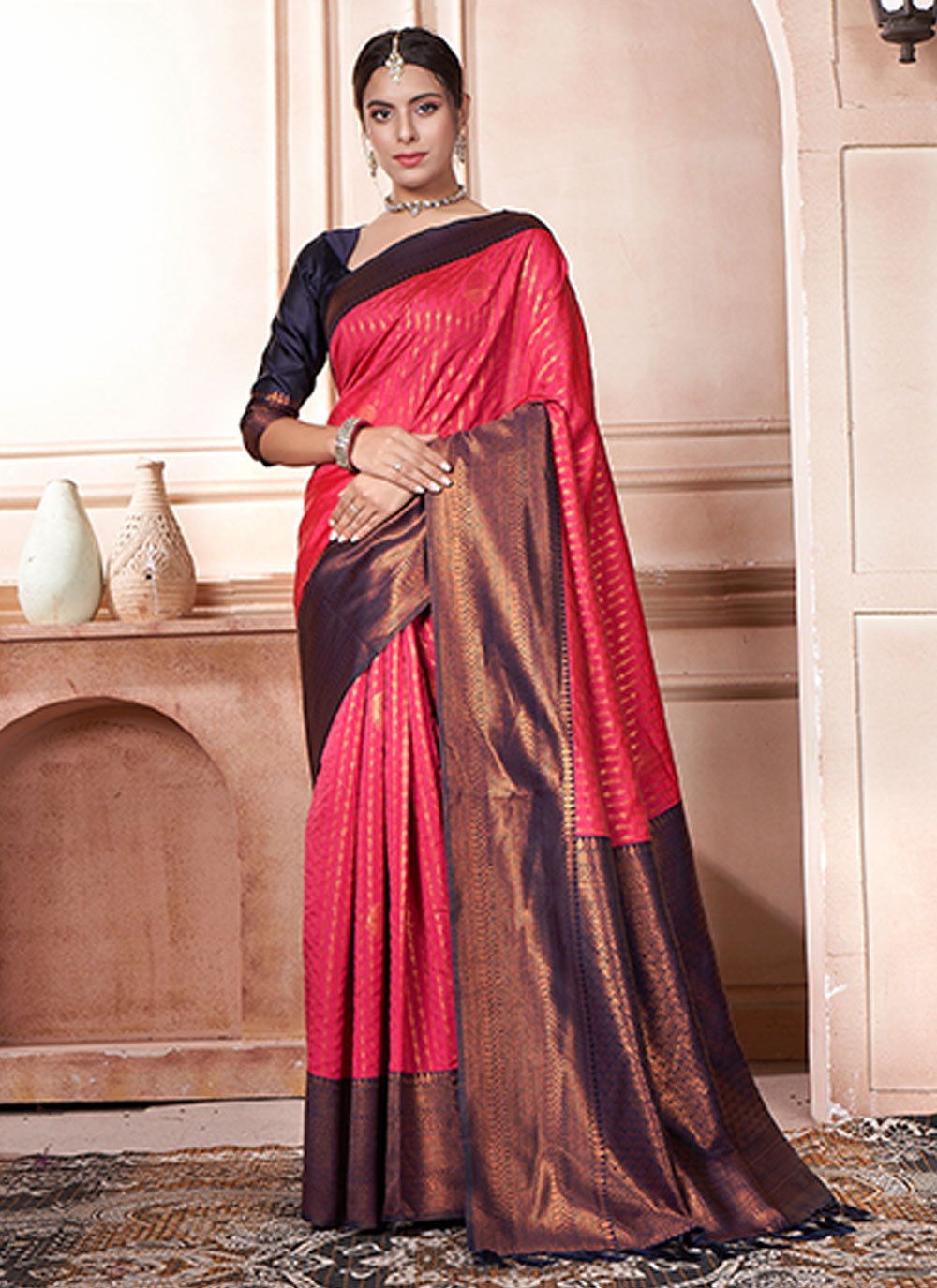 Classic Woven Kanjivaram Silk Saree - S6444