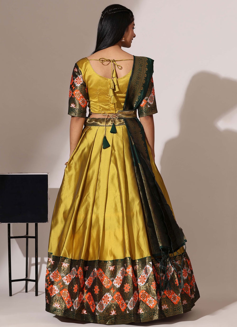 Woven Silk A - Line Lehenga - L2482