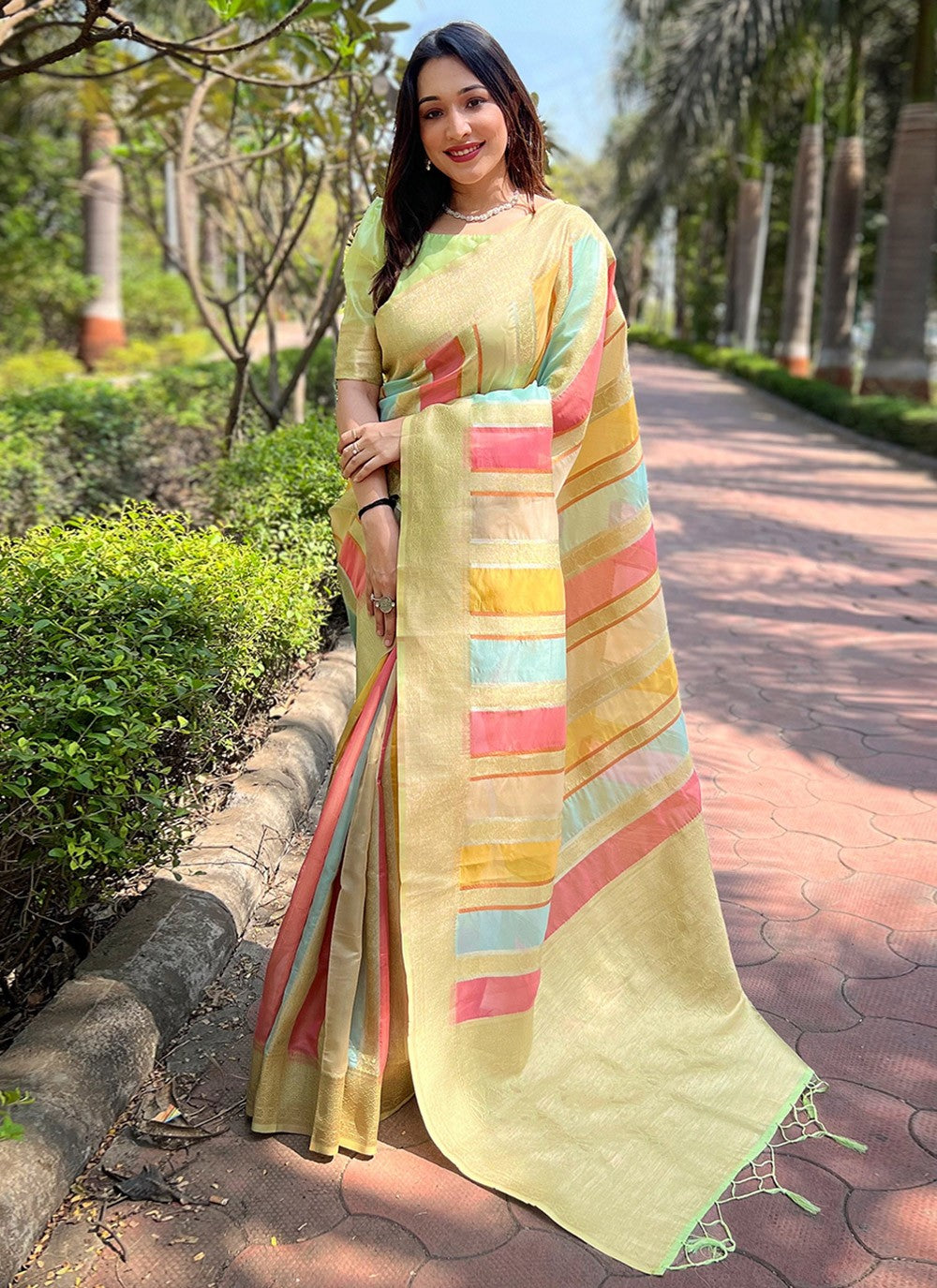 Traditional Woven Organza Saree - S8185