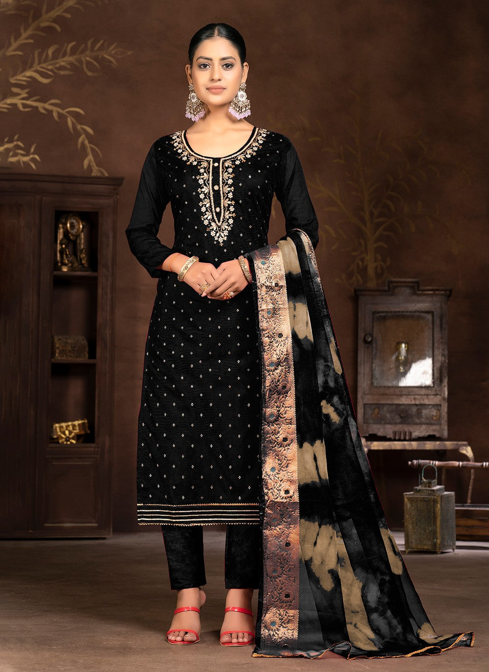 Organza Salwar Suit - T2056