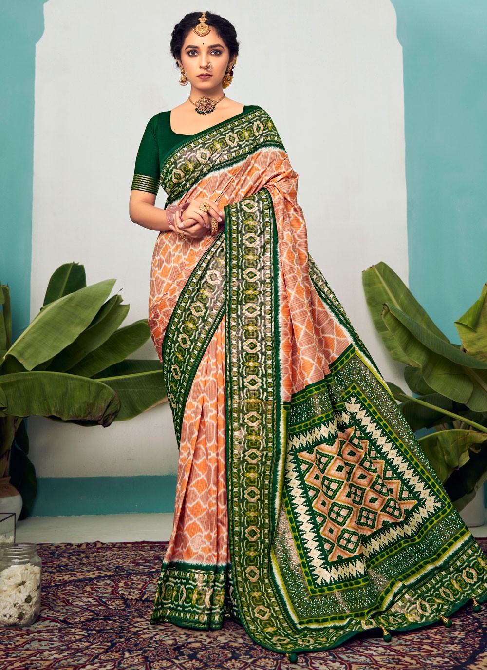 Trendy Polka Dots Cotton Silk Saree - S5382