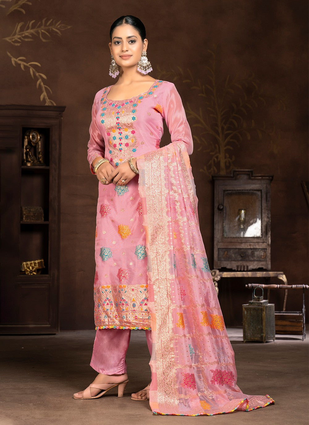 Organza Salwar Suit - T1985