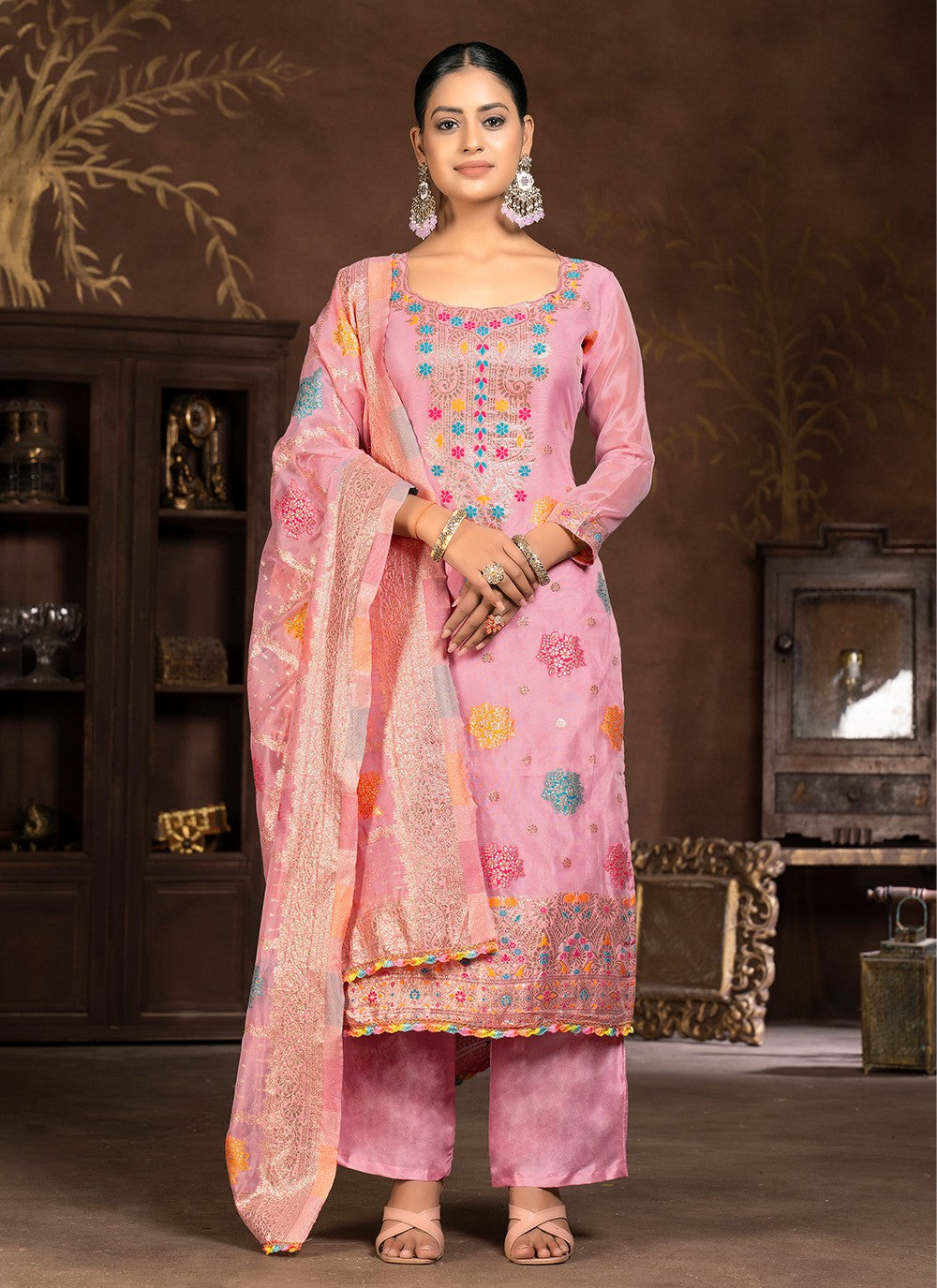 Organza Salwar Suit - T1985