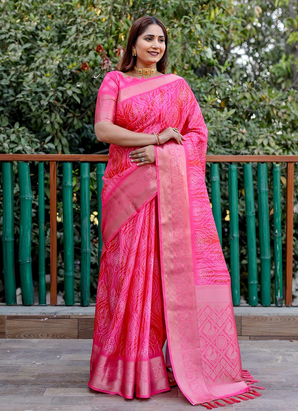 Contemporary Border Work Silk Saree - S8949