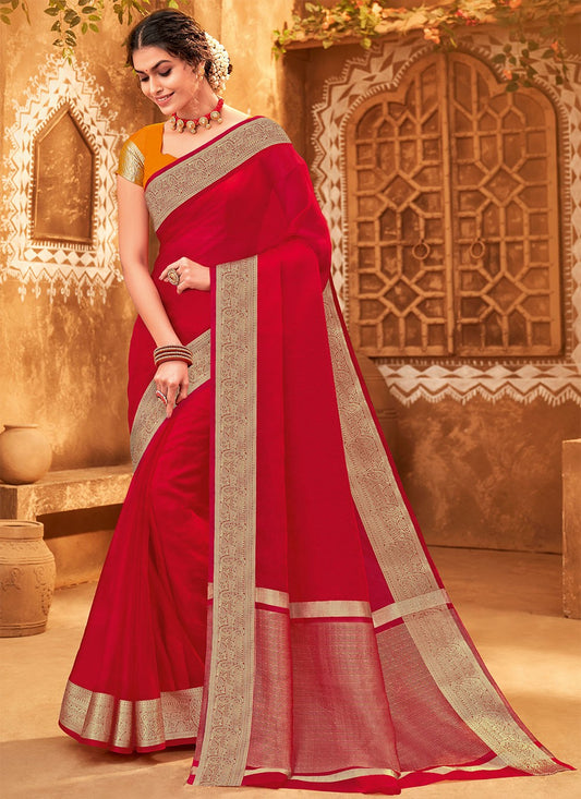 Classic Woven Organza Saree - S1343