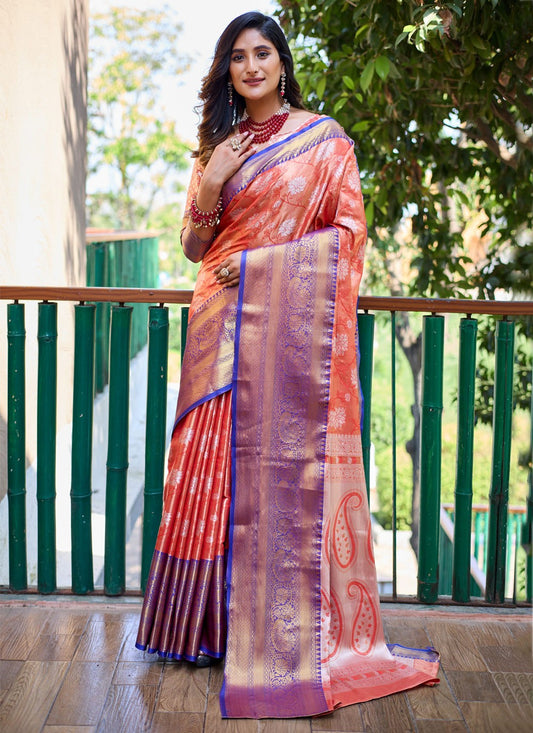 Woven, Zari Banarasi Silk Saree - S12256