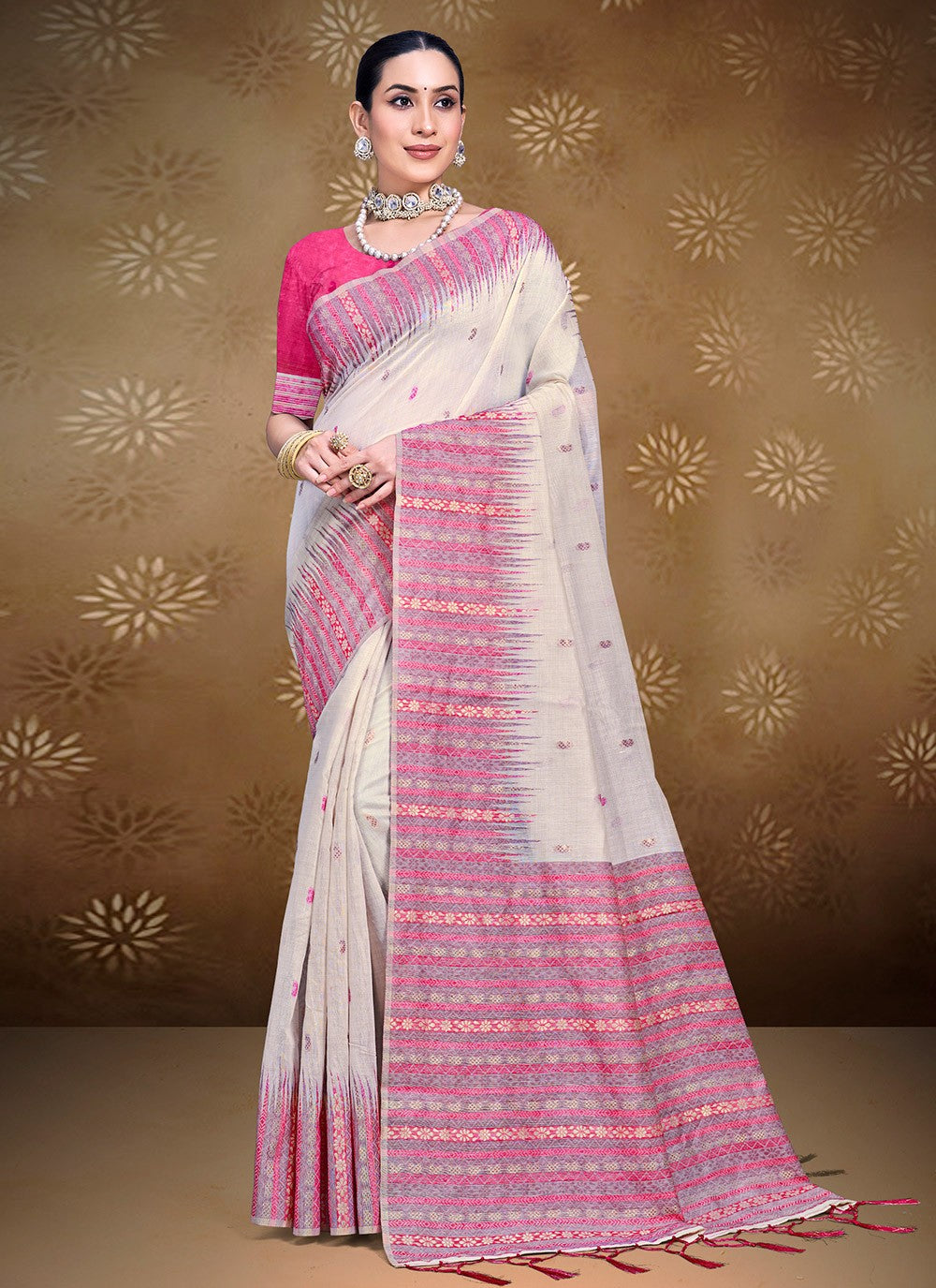 Casual Woven Cotton Saree - S7418