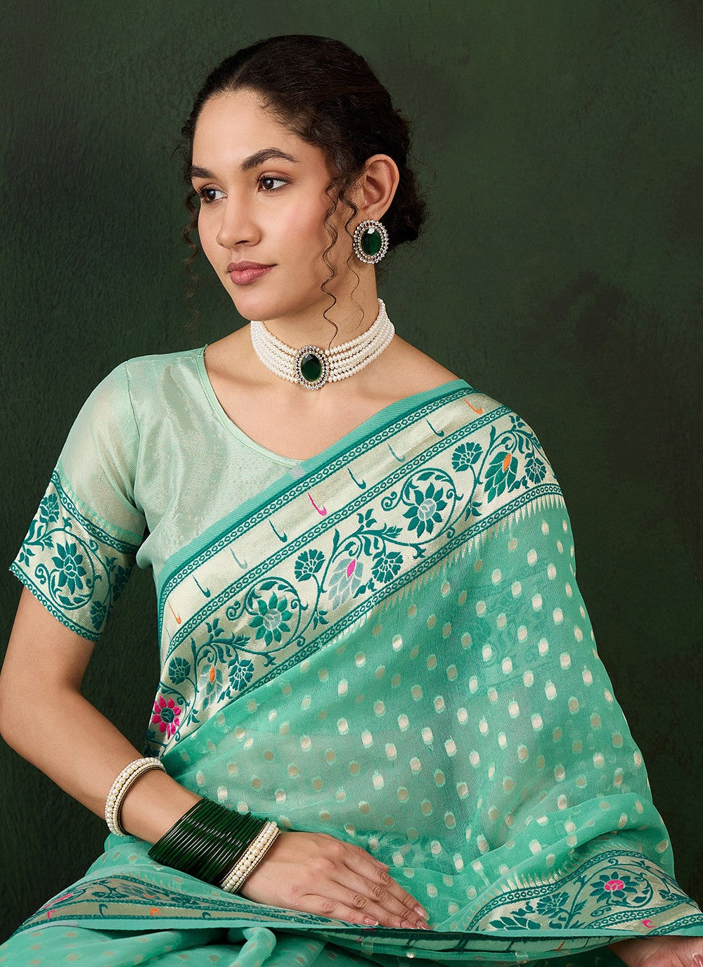 Contemporary Woven Cotton Saree - S8317