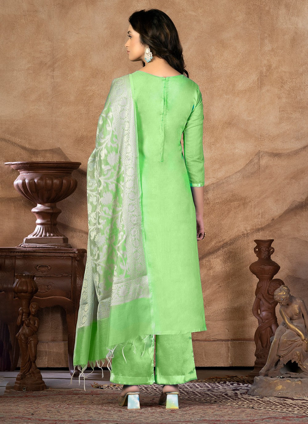 Banarasi Silk Palazzo Suit - T1118