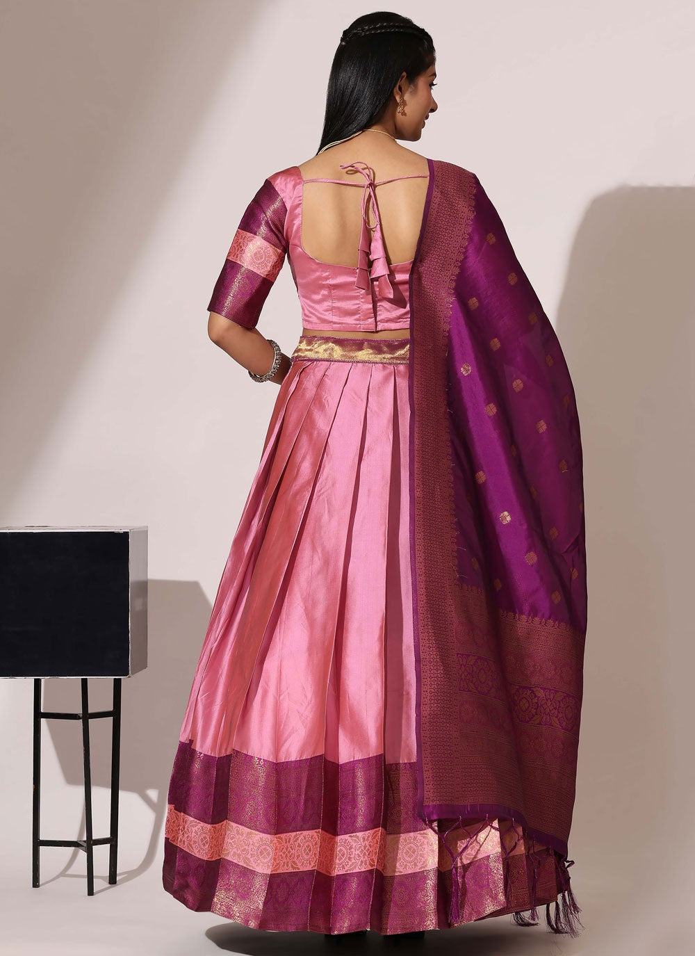 Woven Silk A - Line Lehenga - L2509