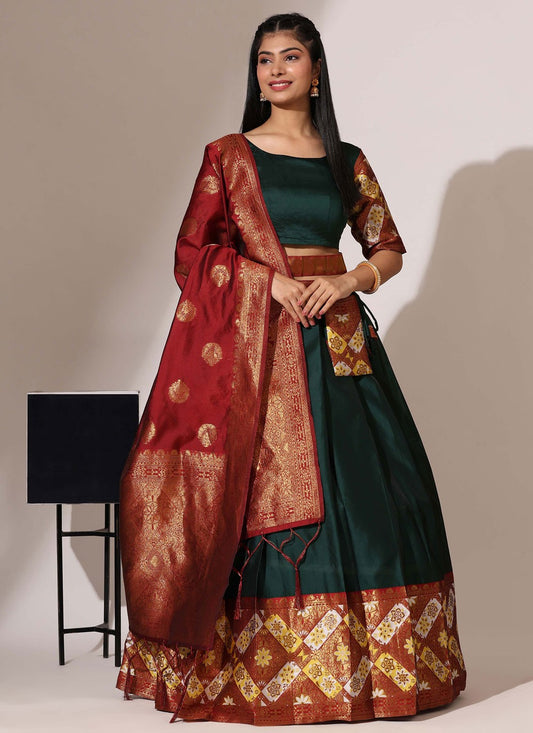 Woven Silk A - Line Lehenga - L2482