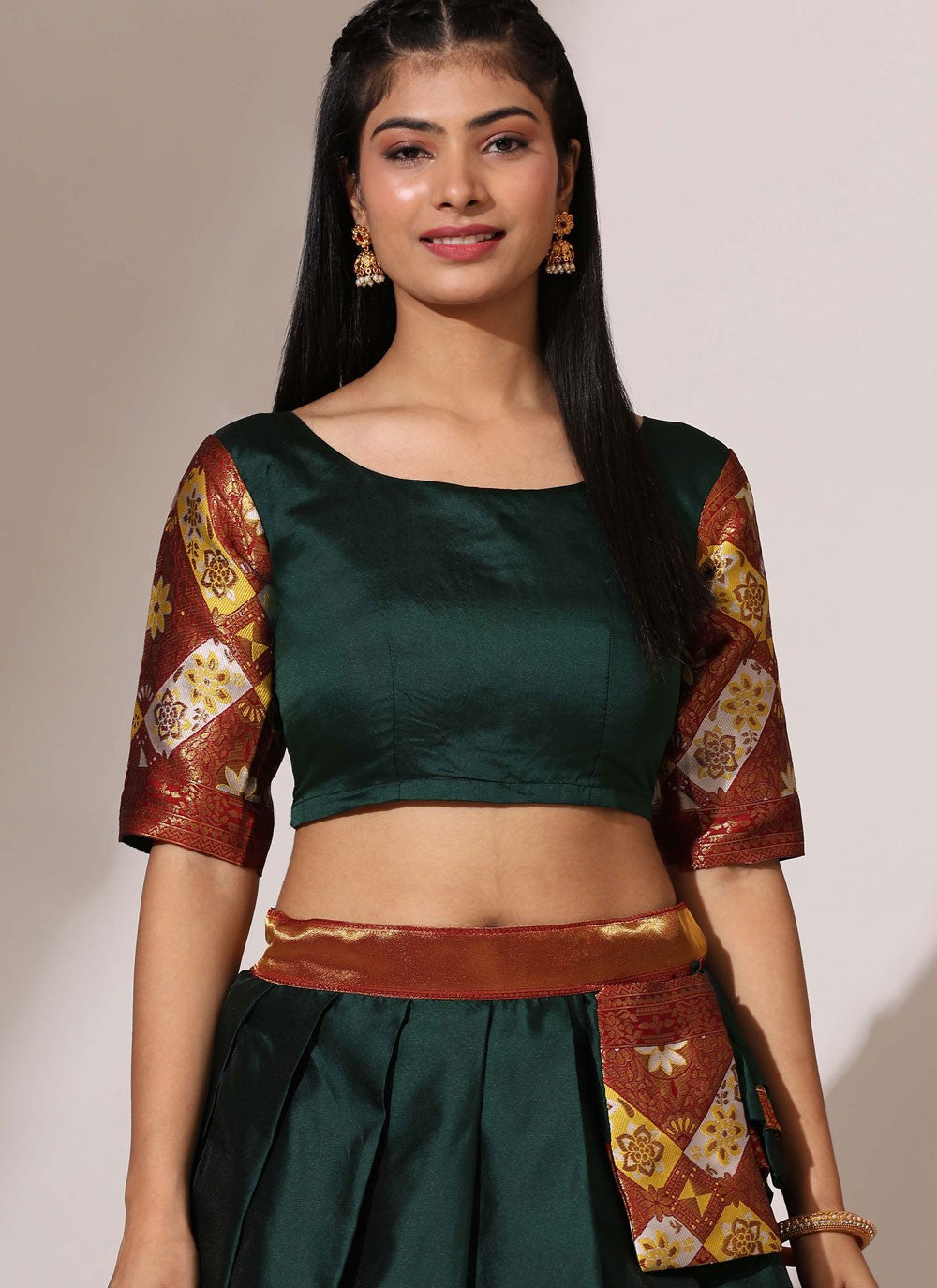 Woven Silk A - Line Lehenga - L2482