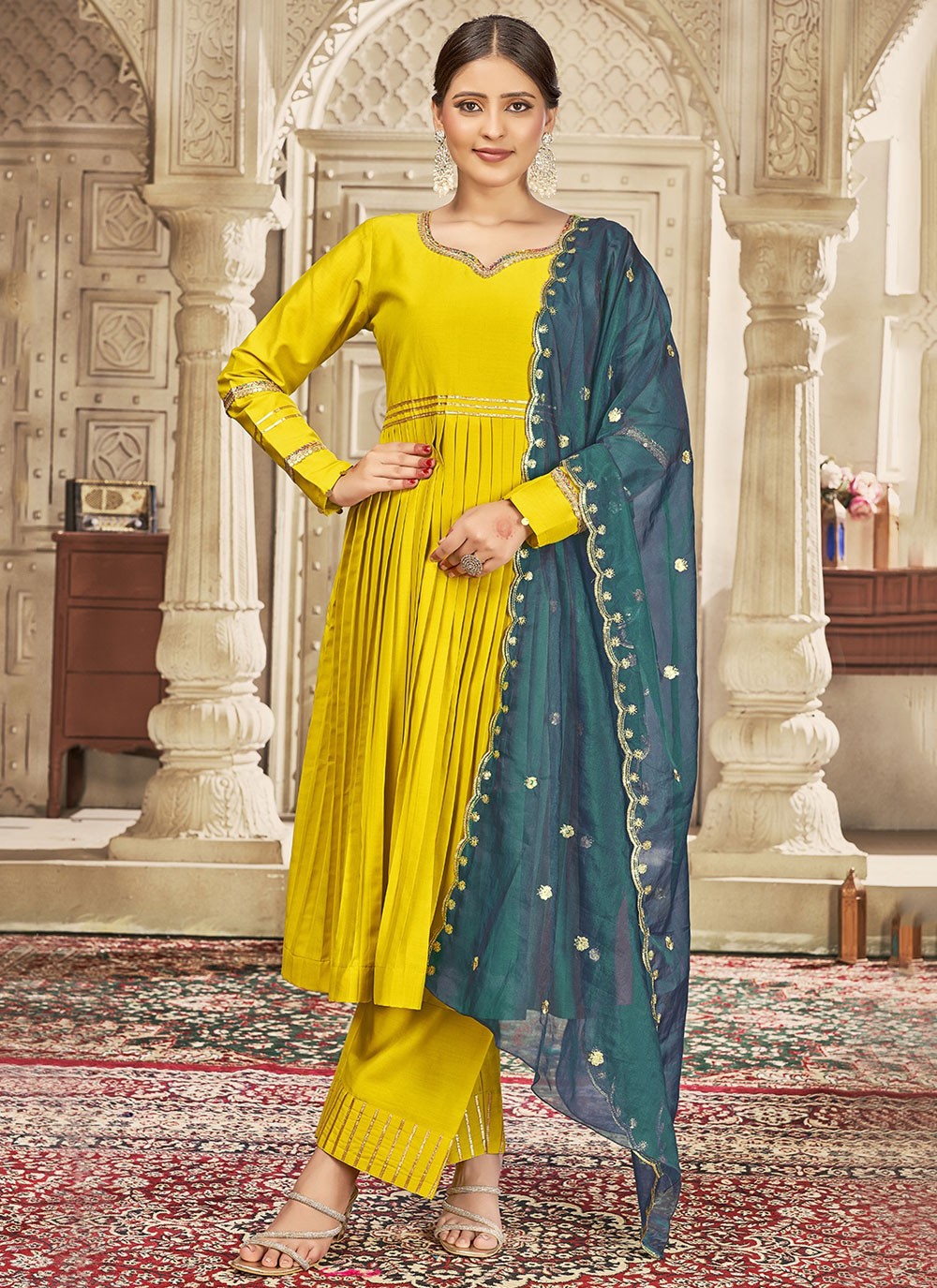 Art Silk Salwar Suit - T3579