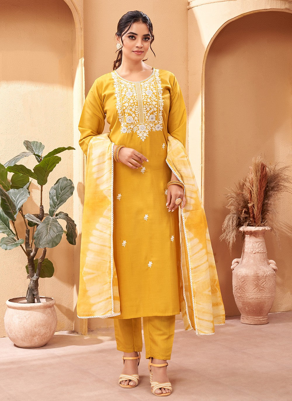 Muslin Pant Style Suit - T3217