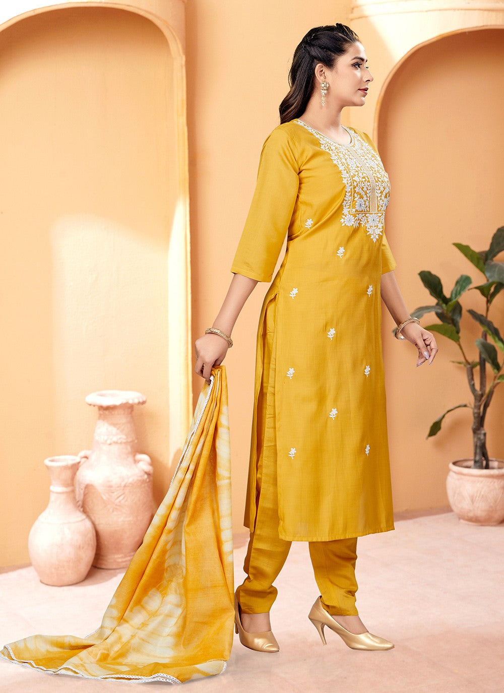 Muslin Pant Style Suit - T3217