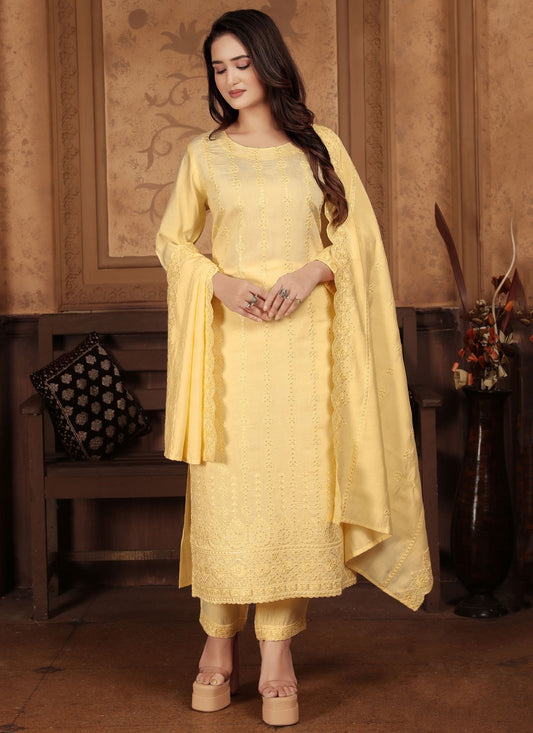 Chanderi Salwar Suit - T3775