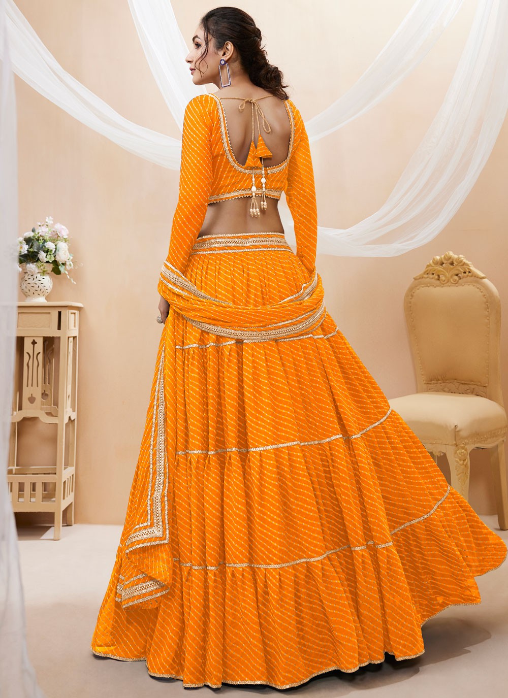 Lace Georgette A - Line Lehenga - L1880