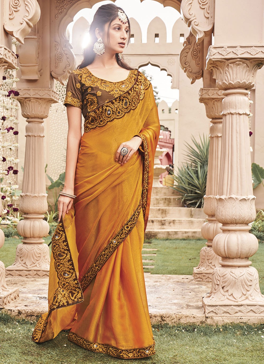 Classic Designer Shimmer Saree - S4863