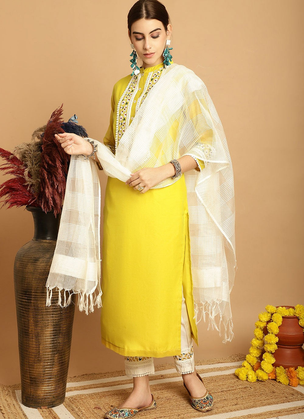 Chanderi Salwar Suit - T1907