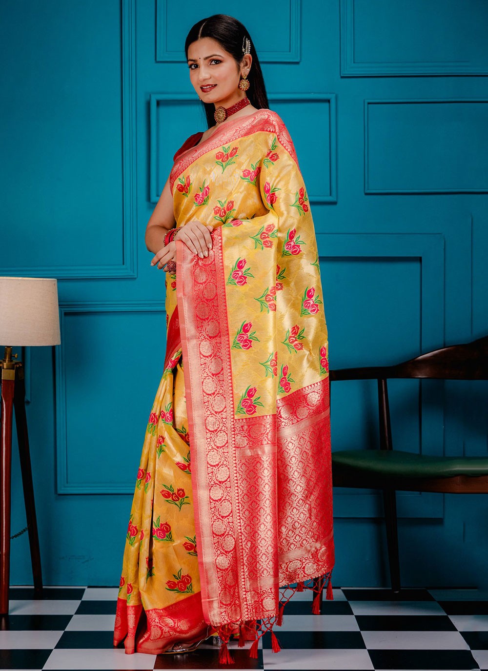 Classic Zari Kanjivaram Silk Saree - S7079