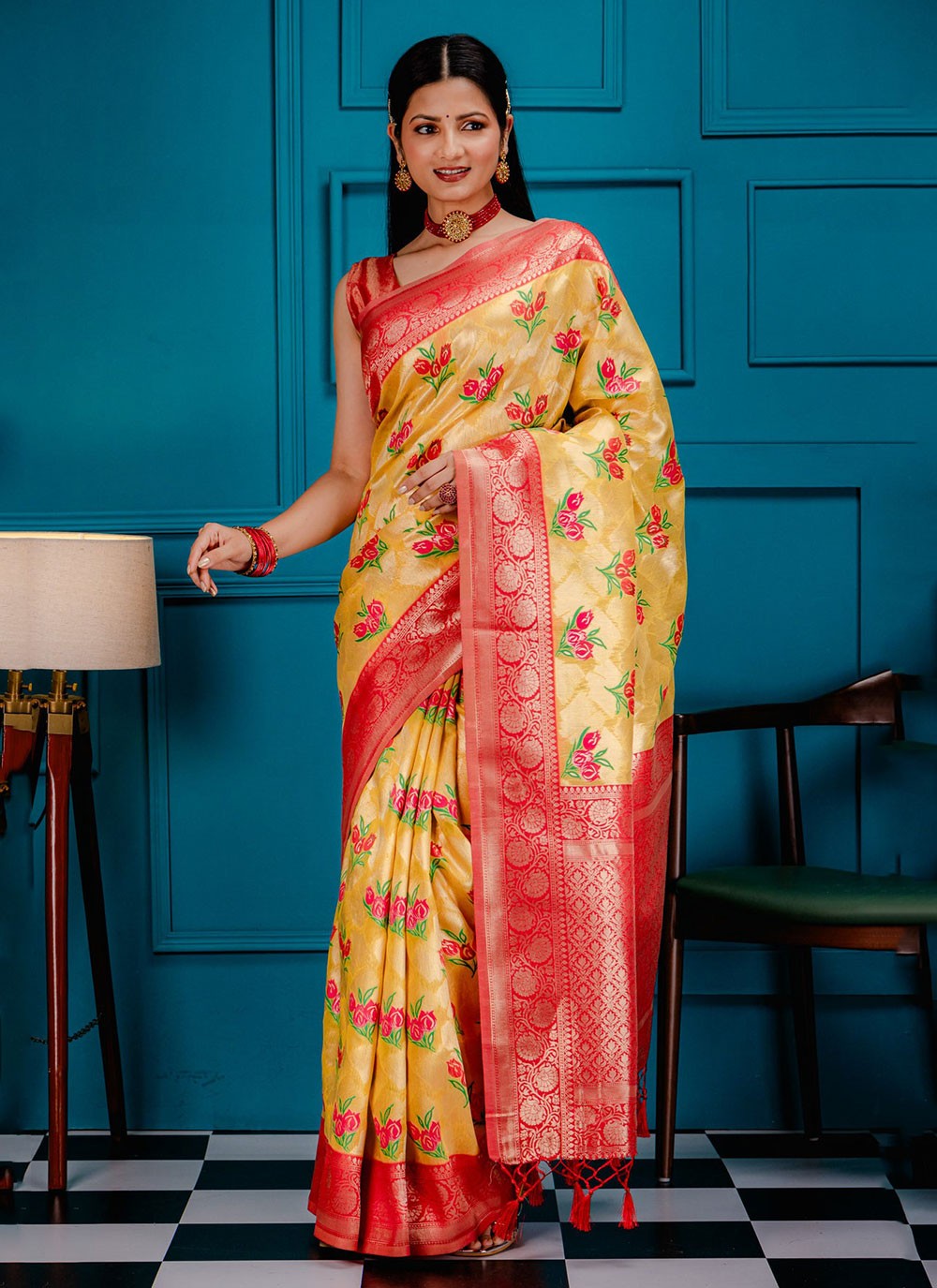 Classic Zari Kanjivaram Silk Saree - S7079