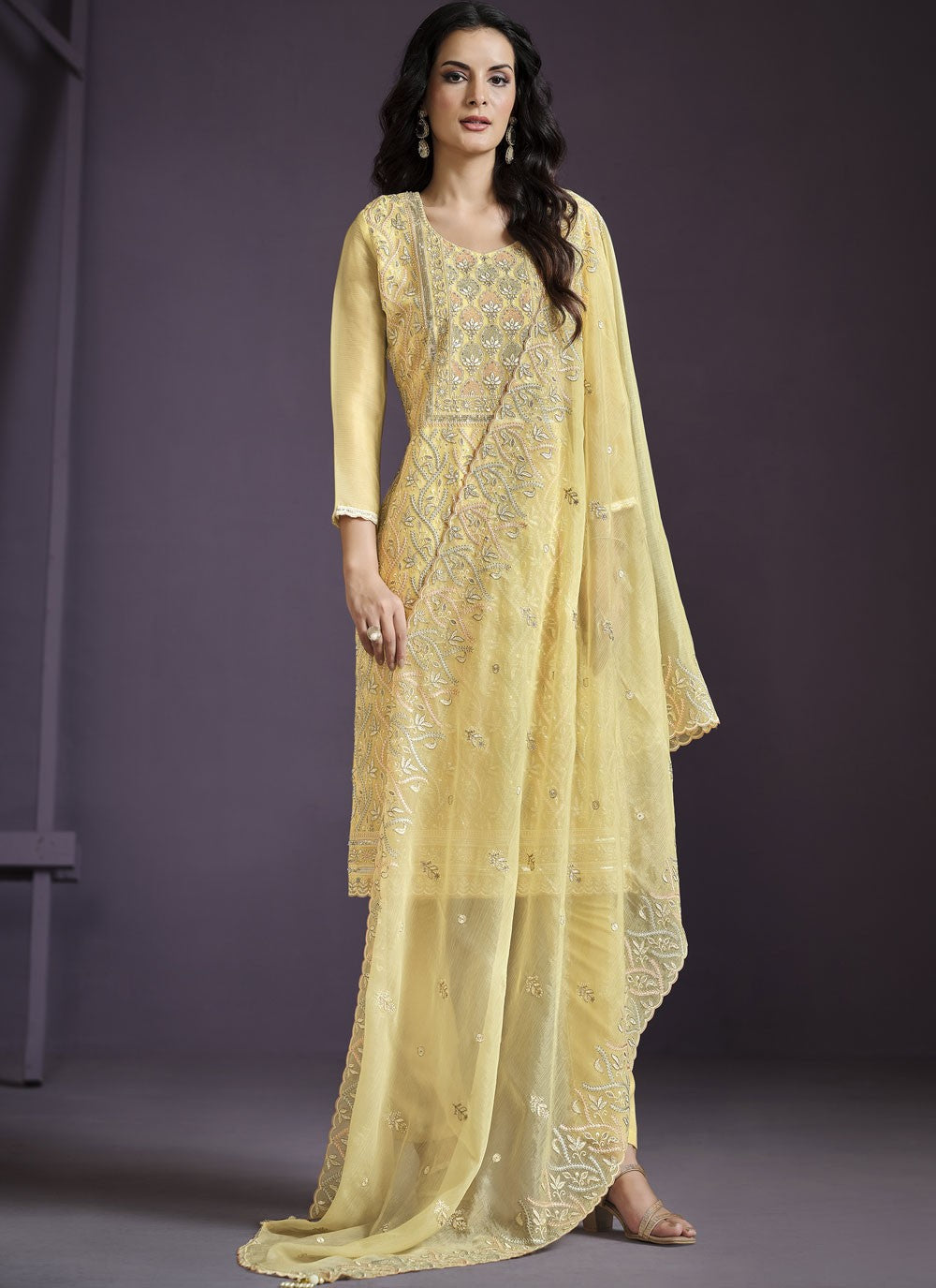 Chiffon Salwar Suit - T3912