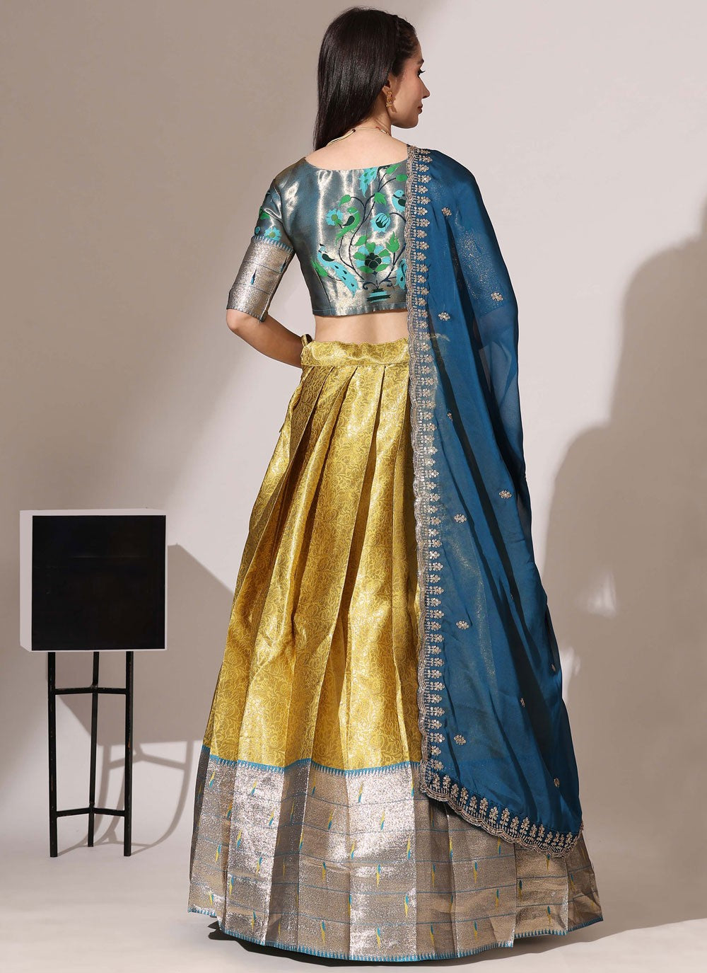 Weaving Zari Silk A - Line Lehenga - L2984