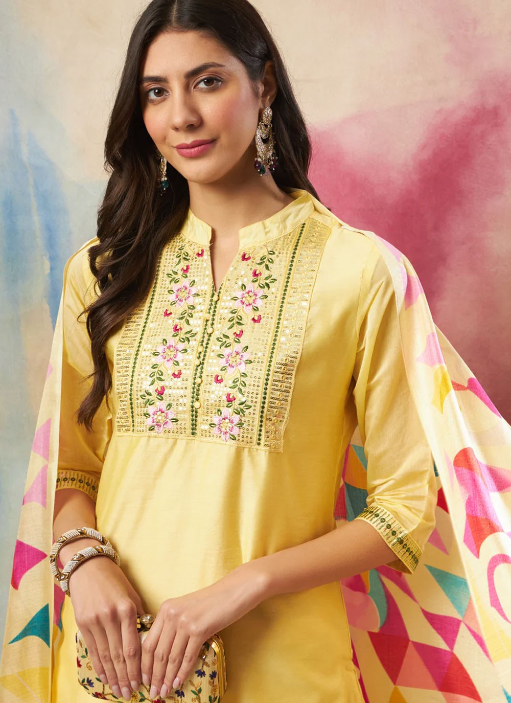 Chanderi Salwar Suit - T2729