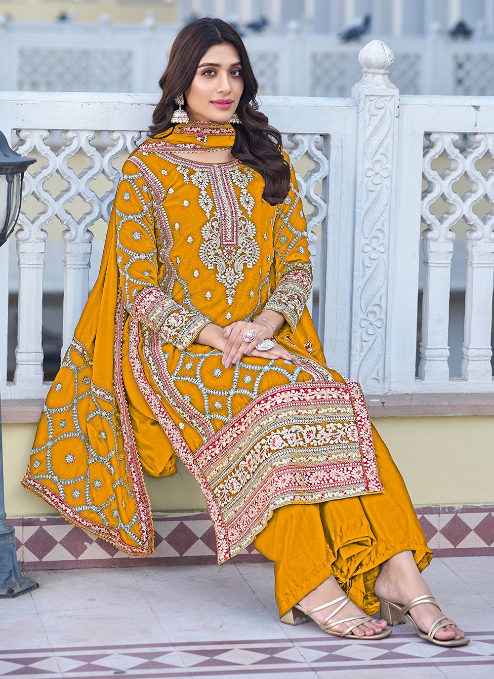 Chinon, Silk Salwar Suit - T1840