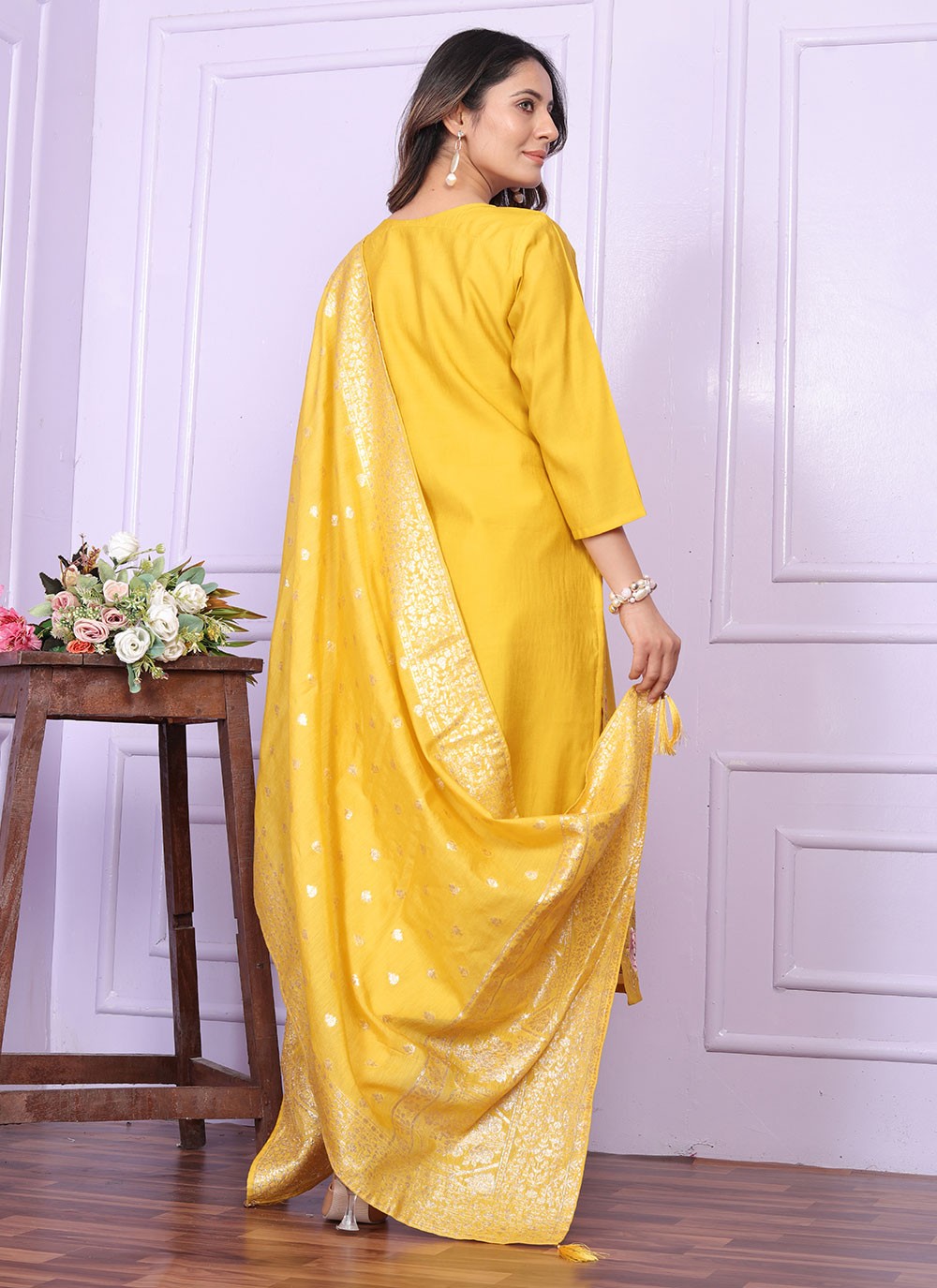 Muslin, Viscose Salwar Suit - T2838