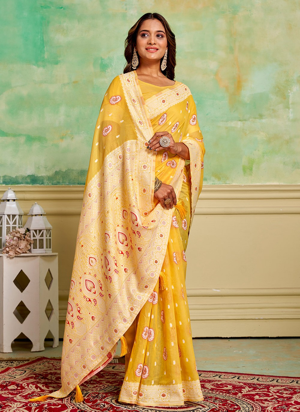 Woven Cotton Saree - S11881