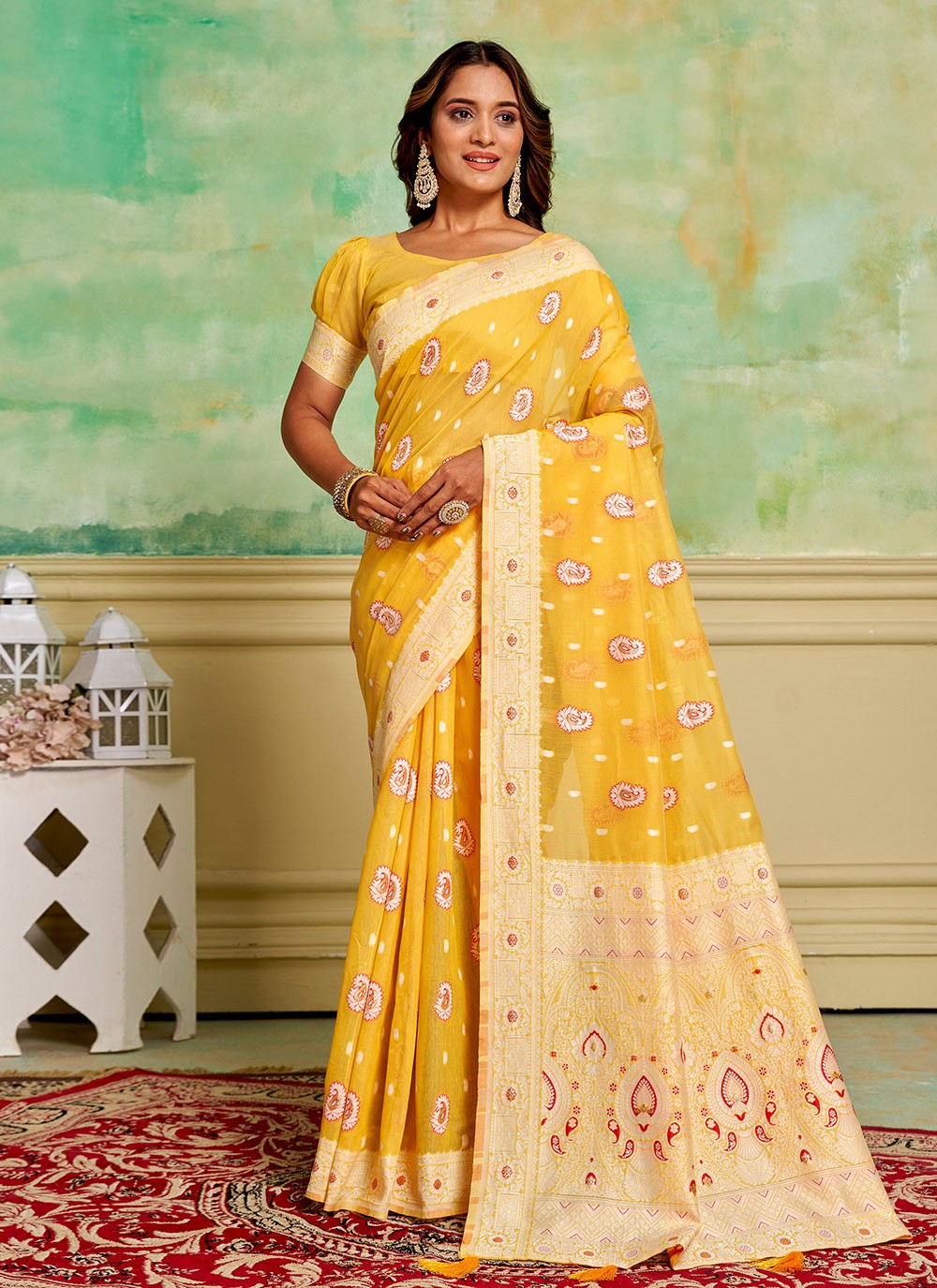 Woven Cotton Saree - S11881