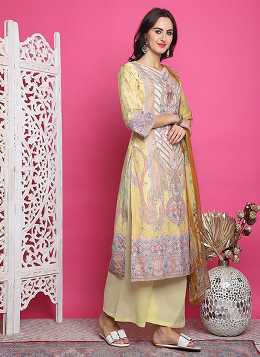 Satin Salwar Suit - T3163