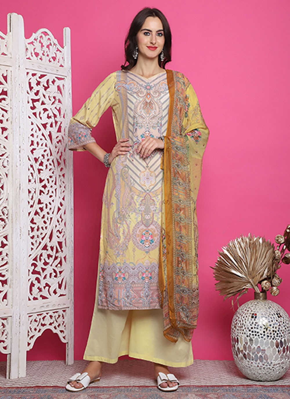 Satin Salwar Suit - T3163