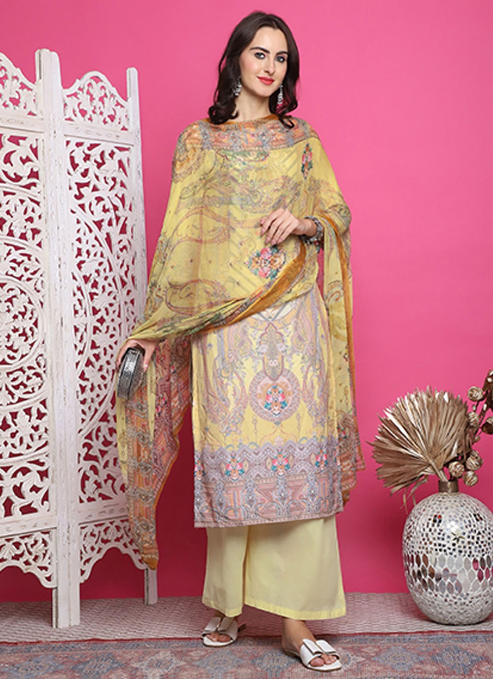 Satin Salwar Suit - T3163