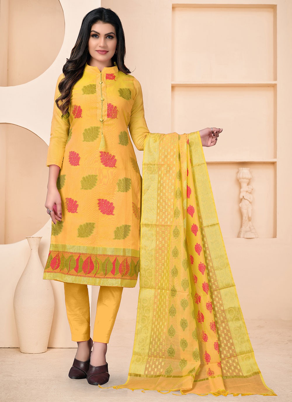 Banarasi Jacquard Pant Style Suit - T656