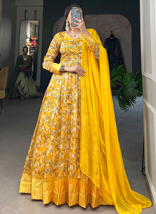 Tussar Silk Gown - G1382