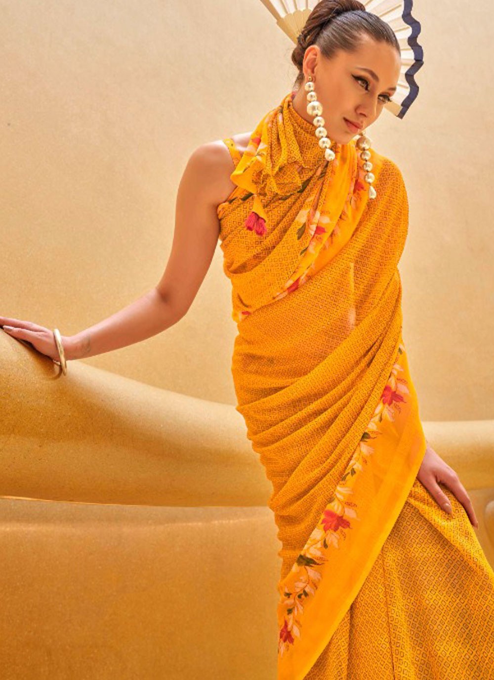 Printed Georgette Saree - S11939