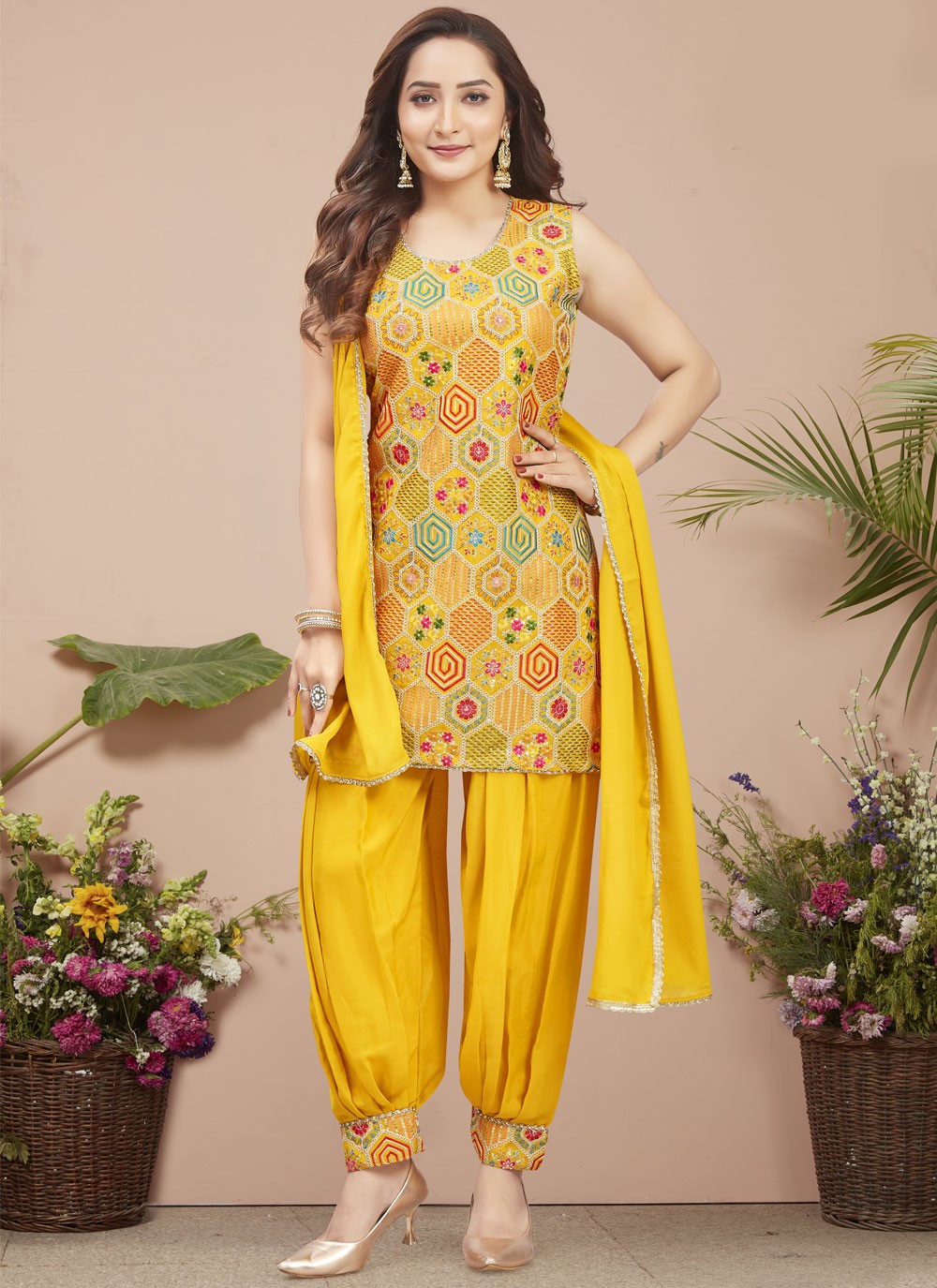 Embroidered Georgette Salwar Suit - T4387