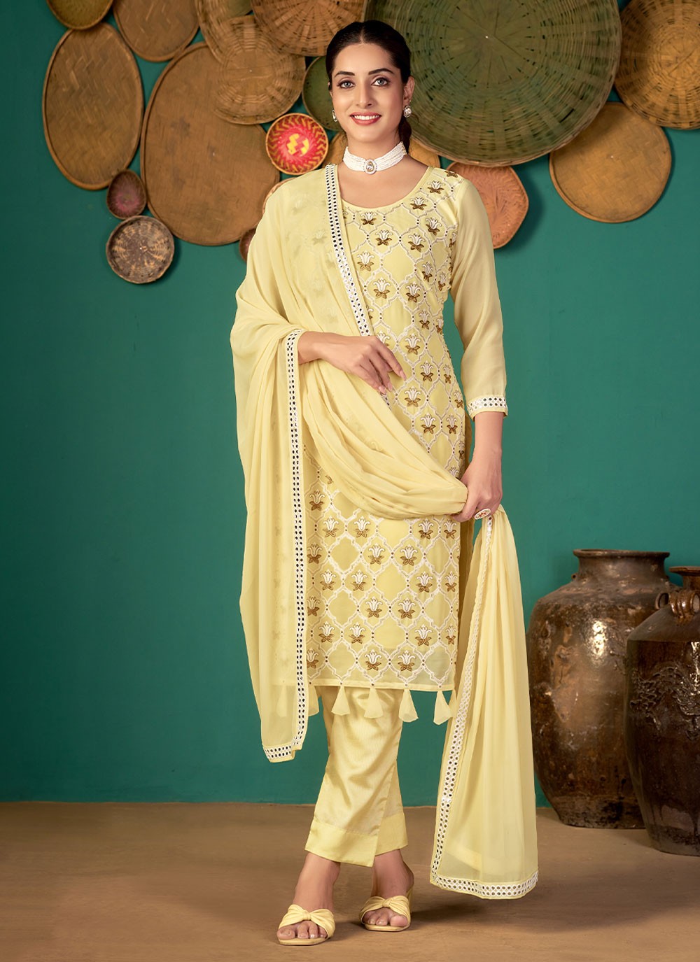 Faux Georgette Salwar Suit - T836