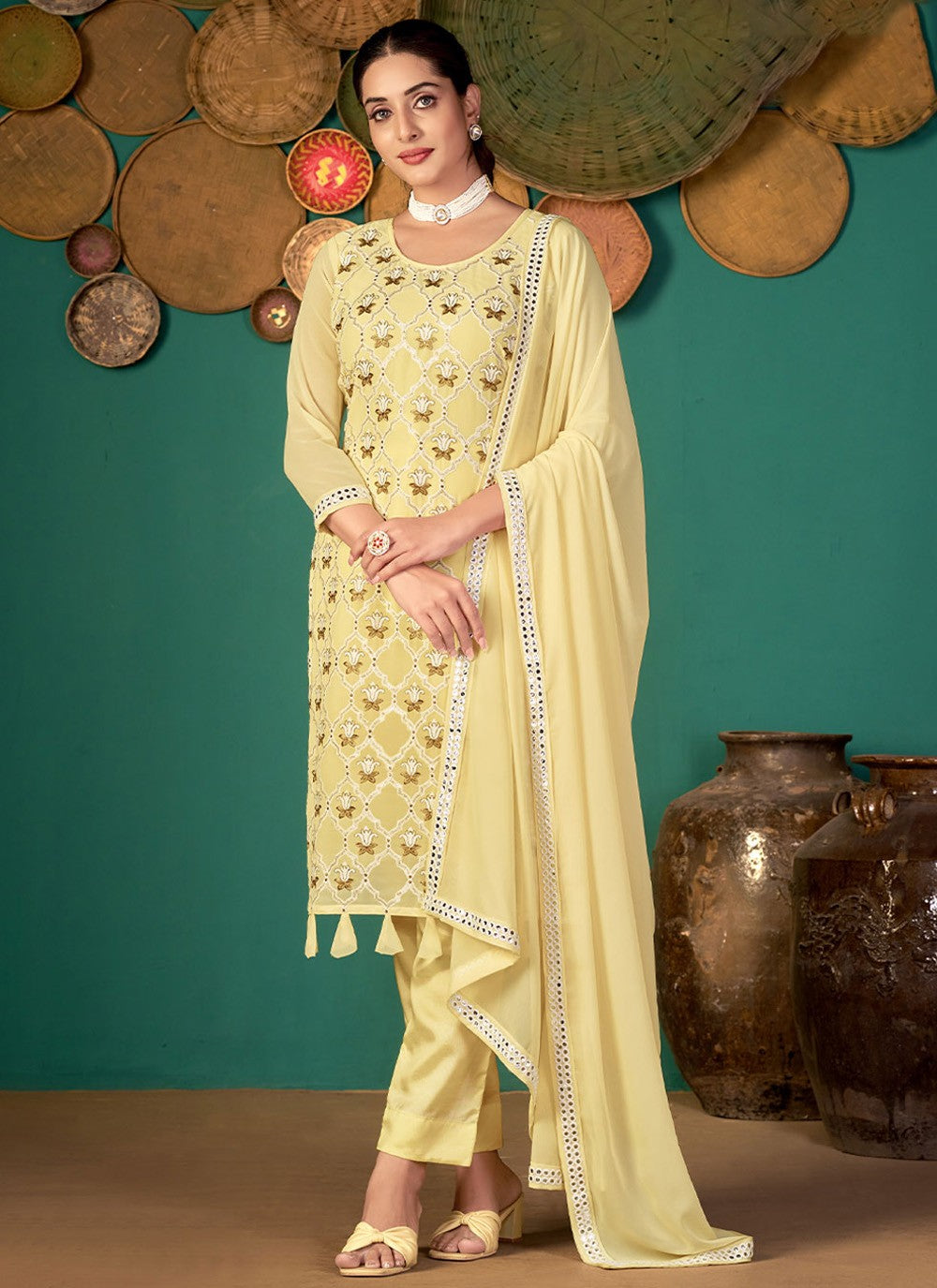 Faux Georgette Salwar Suit - T836