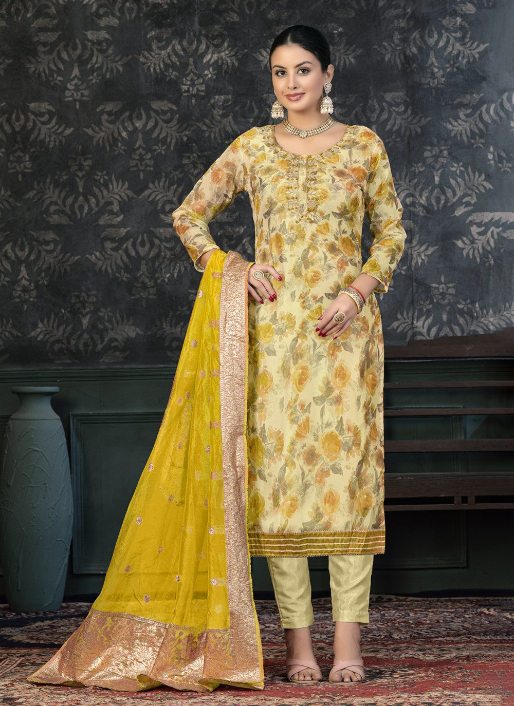 Organza Salwar Suit - T1397