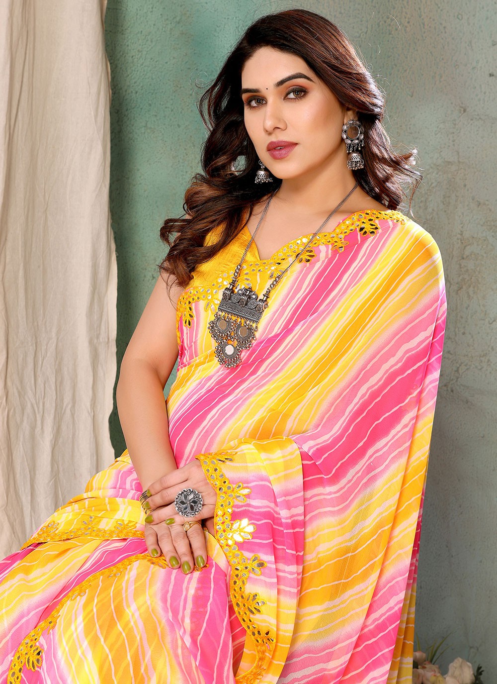 Classic Printed Georgette Saree - S6413