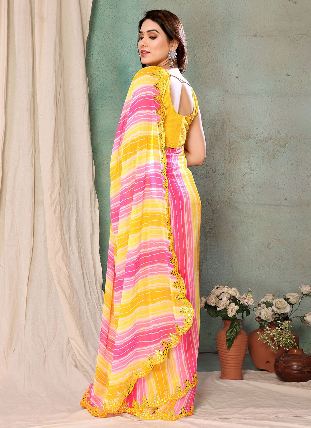 Classic Printed Georgette Saree - S6413