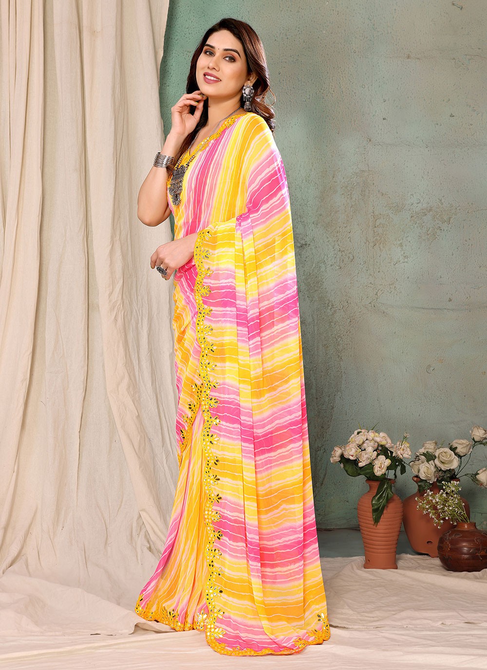 Classic Printed Georgette Saree - S6413